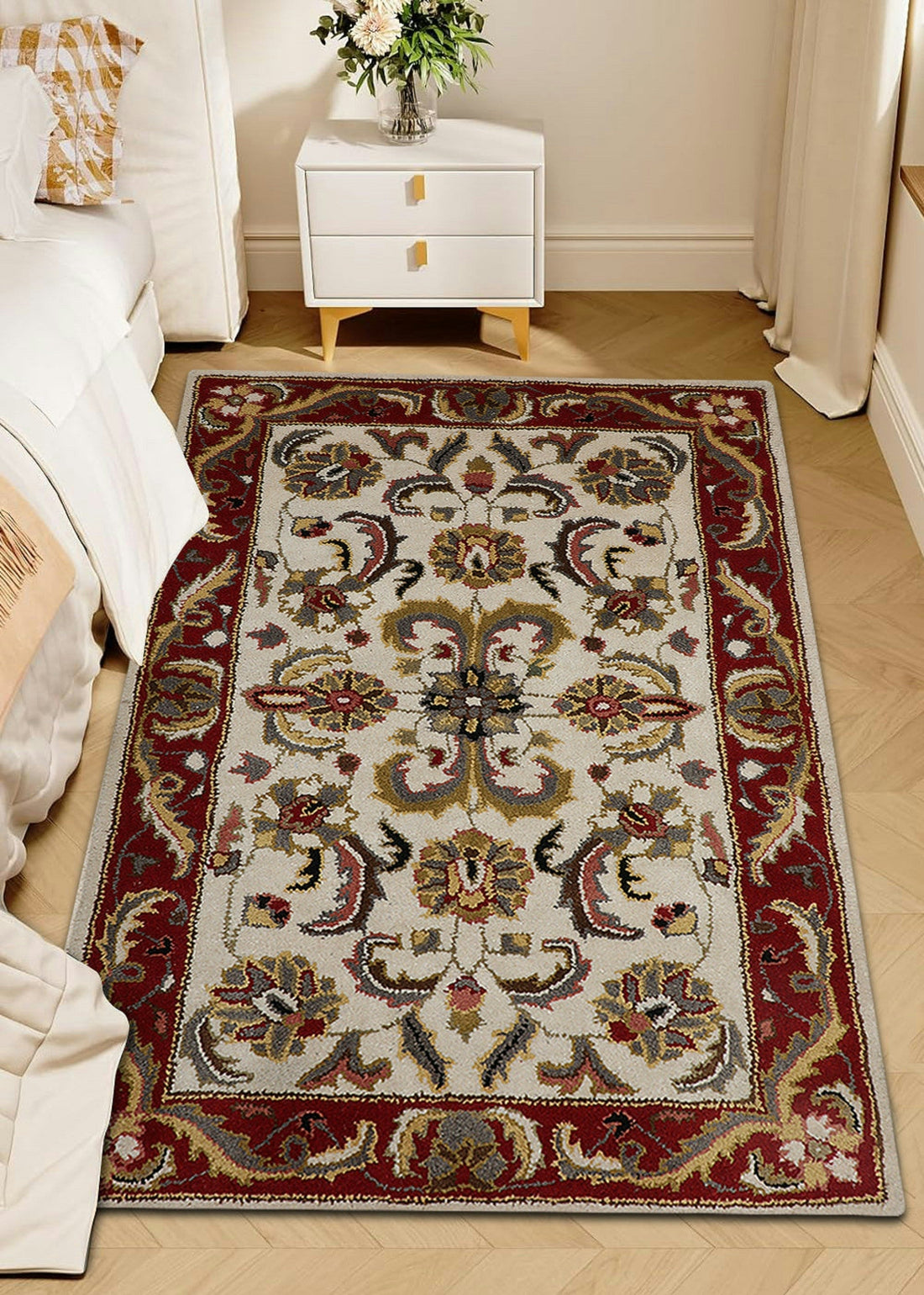 Decorating Your Bedroom with Soft Floral Area Rugs