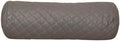 Neck Roll Pillow Cushion Cover, 14x6 Inch Full Moon Round Bolster Pillow Case, Cylinder Soft Lambskin Leather Pillowcase for Head, Spine & Neck Support During Sleep - Quilted Grey Pack of 1