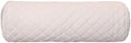 Neck Roll Pillow Cushion Cover, 14x5 Inch Full Moon Round Bolster Pillow Case, Cylinder Soft Lambskin Leather Pillowcase for Head, Spine & Neck Support During Sleep - Quilted White Pack of 1