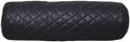 Neck Roll Pillow Cushion Cover, 14x5 Inch Full Moon Round Bolster Pillow Case, Cylinder Soft Lambskin Leather Pillowcase for Head, Spine & Neck Support During Sleep - Quilted Gun Metal Blue Pack of 1
