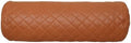 Neck Roll Pillow Cushion Cover, 20x7 Inch Full Moon Round Bolster Pillow Case, Cylinder Soft Lambskin Leather Pillowcase for Head, Spine & Neck Support During Sleep - Quilted Tan Pack of 1