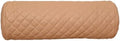 Neck Roll Pillow Cushion Cover, 16x5 Inch Full Moon Round Bolster Pillow Case, Cylinder Soft Lambskin Leather Pillowcase for Head, Spine & Neck Support During Sleep - Quilted Beige Pack of 1