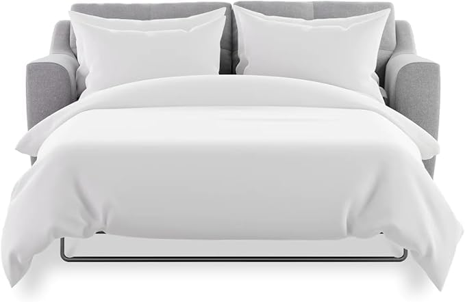 PLUSHY COMFORT Queen Sleeper Sofa Bed Sheet Set, in 100% Egyptian Cotton, 600 Tc, Soft and Heavy Fabric in Beutifull White Solid Color, Sleeper Bed Size (60 x74 +8 Inch Deep Pocket) to Queen Sofa Bed