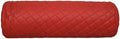 Neck Roll Pillow Cushion Cover, 14x5 Inch Full Moon Round Bolster Pillow Case, Cylinder Soft Lambskin Leather Pillowcase for Head, Spine & Neck Support During Sleep - Quilted Cherry Red Pack of 1