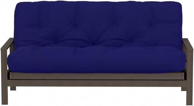 Royal Sleep Products by The Futon Factory 6 inch Foam Futon Mattress - Solid Royal Blue Cover - Full Size - CertiPUR Certified Foams - Made in USA - Replacement Mattress - (Frame not Included)