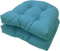 Srutirbo Pack of 2 Outdoor Indoor Tufted Seat Cushions, 18.9" x 18.9" U-Shape Cushions for Wicker Chair Seat,Patio Cushions, Furniture Dinning Chair Pad (Sky Blue)