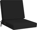 idee-home Outdoor Cushions for Patio Furniture, Outdoor Seat Cushion, Waterproof Couch Hampton Bay Deep Seat Replacement Chair Cushions for Garden Lawn Backyard Deck, 24 x 26 Black