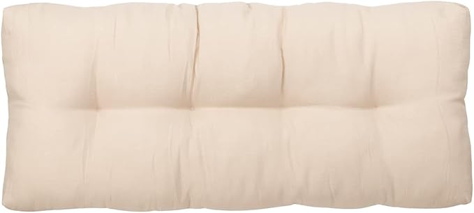 FUNHOME Outdoor Bench Cushion 48 x18 inch with Non-Slip Grips,Water Resistant Porch Swing Cushion,Bench Pillow Pads,Tufted Cushions for Patio Garden Furniture,48" Seat Cushions(Antique Beige)