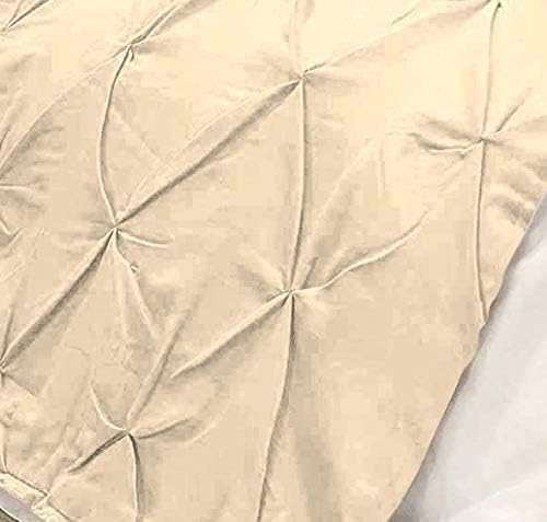 Bed Runner Set - 100% Pure Cotton 800 Thread Count - Luxury 1 Pinch Pleated Bed Runner and 2 Pillow Cover - 3 Piece Pinch Pleated Bed Runner Set California King, Ivory