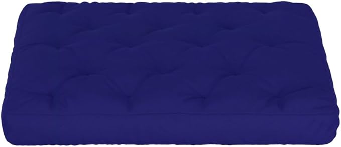 Royal Sleep Products by The Futon Factory 6 inch Foam Futon Mattress - Solid Royal Blue Cover - Full Size - CertiPUR Certified Foams - Made in USA - (Frame not Included)