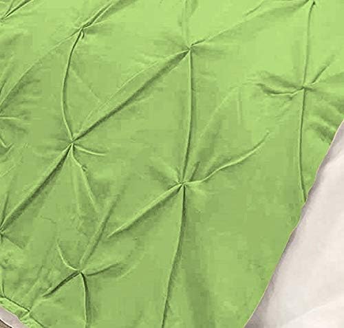 Bed Runner Set - 100% Pure Cotton 800 Thread Count - Luxury 1 Pinch Pleated Bed Runner and 2 Pillow Cover - 3 Piece Pinch Pleated Bed Runner Set King, Sage