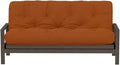Royal Sleep Products by The Futon Factory 6 inch Foam Futon Mattress - Solid Cinnamon Cover - Queen Size - CertiPUR Certified Foams - Made in USA - Replacement Mattress - (Frame not Included)