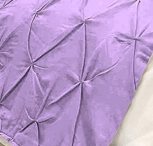 Bed Runner Set - 100% Pure Cotton 800 Thread Count - Luxury 1 Pinch Pleated Bed Runner and 2 Pillow Cover - 3 Piece Pinch Pleated Bed Runner Set California King, Lavender