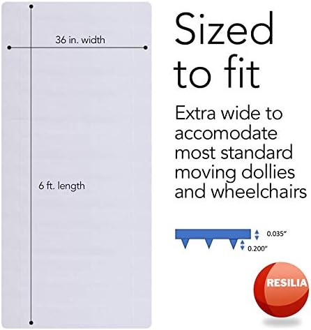 RESILIA Deep-Pile Carpet Runner - Plastic Vinyl Carpet & Rug Protector, Waterproof Clear Vinyl Floor Runners, 36 Inches Wide x 6 Feet Long, Made in The USA