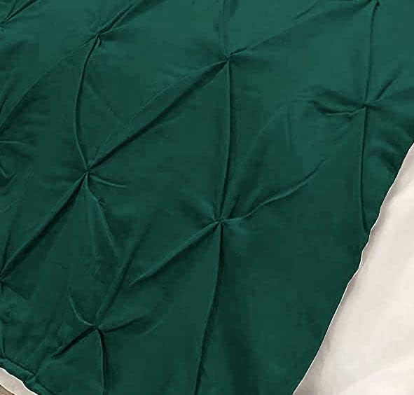 Bed Runner Set - 100% Pure Cotton 800 Thread Count - Luxury 1 Pinch Pleated Bed Runner and 2 Pillow Cover - 3 Piece Pinch Pleated Bed Runner Set California King, Teal