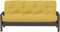 Royal Sleep Products by The Futon Factory 6 inch Foam Futon Mattress - Solid Mustard Cover - Queen Size - CertiPUR Certified Foams - Made in USA - Replacement Mattress - (Frame not Included)
