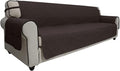 Easy-Going Sofa Slipcover Waterproof Sofa Cover Couch Cover for 4 Cushion Couch with Elastic Straps Washable Non-Slip Furniture Protector Cover for Pets, Dogs, Cat (XX-Large, Chocolate)
