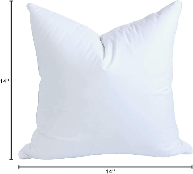 MoonRest® 14x14 Inch Synthetic Down Alternative Square Pillow Insert Form Stuffer for Sofa Shams, Decorative Throw Pillow, Cushion and Bed Pillow Stuffing - Hypoallergenic 14“X 14”