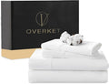 Egyptian Cotton Sheets Full Size 4PCS 1000 Thread Count Sateen Weave Soft Breathable 16-Inch Deep Pocket （Full,White）