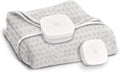 Hidden Heat Electric Foot of The Bed Warmer by SpotWarm; Wireless RF Remote, Microplush Flannel Mattress Warmer for Heated Feet. Queen Bed - 60” by 24”