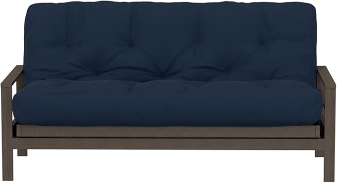Royal Sleep Products by The Futon Factory 6 inch Memory Foam Futon Mattress - Solid Navy Cover - Full Size - CertiPUR Certified Foams - Made in USA - (Frame not Included)