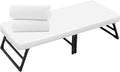 Lukeville's Cot Sheet 30" x 80", Daycare for Cot Size Mattress Sheets Pack of 2 Fitted Narrow Twin/Camp Bunk/Rvs Bunk/Trifold Mattress, Soft and PolyBlend Microfiber Cover for Toddler,White