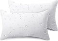 Phantoscope Pack of 2 Premium Outdoor Pillow Inserts, Dual Usage Waterproof Throw Pillows No Cover Needed, Decorative Couch Sham Cushion Stuffer Patio Couch Tent, White 12 x 20 Inches