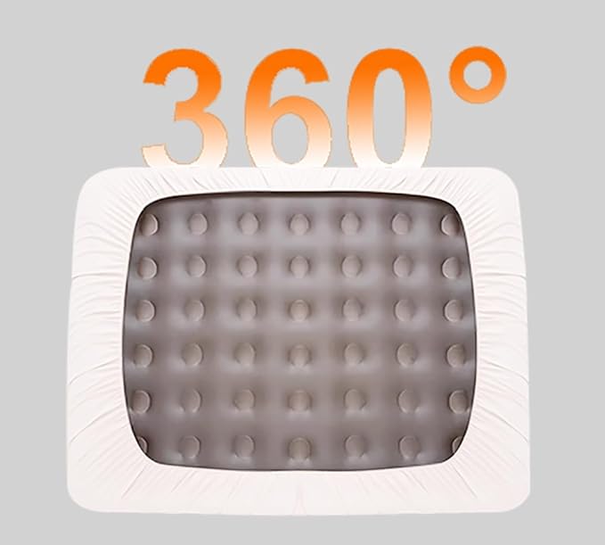 White Air Mattress Sheets - 3 Pieces Set - Suitable for Inflatable mattresses 16-24 inches deep - can be inflated Without disassembly, (White, King)
