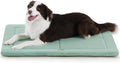 MADE 4 PETS Dog Crate Pad Bed for Medium Large Dogs, Washable & Reversible, Anti-Slip Kennel Mat for Cozy Sleeping, Soft Fluffy Dog Bed for Indoor & Outdoor Use, 35"x23", Green