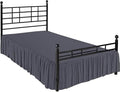 Ruffle Bed Skirt with Split Corners, Microfiber Dust Ruffled for a Perfectly Tailored Bedding Ensemble, Wrinkle and Fade Free, Easy Fit, King Size 21 Inch Drop, Dark Grey