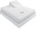 Waterproof Split Top King Mattress Pad Protector for Adjustable Bed, 34" Top Split from Head, Noiseless, Soft Padded Matress Protector