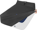 Moonsea Extra Deep Pocket Queen Sheet Sets for Air Mattress - Deep Pocket Sheets Queen Size Sets - Sheets with Pocket on Side - Easily Fits Extra Deep 16 in to 24 in Pillow Top (Black)