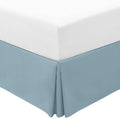 Mellanni Bed Skirt Twin Size - Bed Skirting - 15-Inch Tailored Drop Pleated Dust Ruffle - Hotel Luxury Bedding - Wrinkle, Fade, Stain Resistant - 1 Bedskirt (Twin, Spa Blue)
