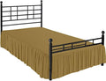 Ruffle Bed Skirt with Split Corners, Microfiber Dust Ruffled for a Perfectly Tailored Bedding Ensemble, Wrinkle and Fade Free, Easy Fit, Queen Size 16 Inch Drop, Taupe