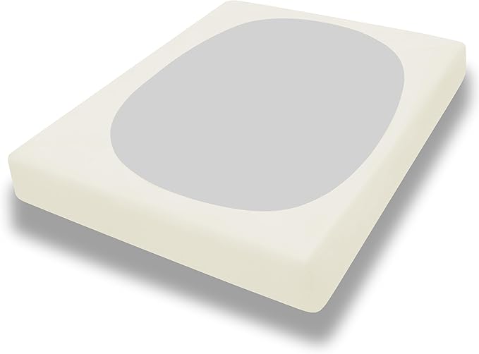 PureFit Stretchy Box Spring Cover Full - Elastic Fitted Box Spring Wrap Around 4 Sides, Wrinkle & Fading Resistant Fits Full Size Beds, Ivory