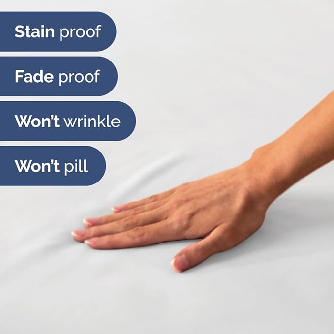 RV Short King Sheets 72 X 75 – RV Short King Sheets 8” to 12" Deep Pocket - Designed for RVs, Bunks, Trailers, Campers & Short RV King Mattresses – Premium Easy-Care Fitted Sheets for RV Beds – White