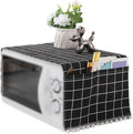 Microwave Oven Cover Dust Oil Proof Cotton Linen Waterproof Fabric Cloth Machine Protector Decorative Kitchen Appliance Cover 30 * 90cm Oven Cover Cloth Dust Cover(black)