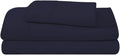 Twin Size Cot Sheet Set 31" x 75" x 9" 3 Piece - Cot Size Fitted Sheets fits Upto 9" with Narrow Twin/Camp Bunk/Rvs Bunk/Guest Beds/Trifold Mattress,Twin Sheet Set, Navy Blue