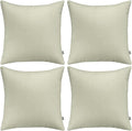 4-Pack 100% Cotton Comfortable Solid Decorative Throw Pillow Case,Thmyo Square Cushion Cover Pillowcase Sublimation Blank Pillow Covers DIY Throw Pillowcase for Sofa Bedroom(20x20 inch/ 50x50cm,Beige)
