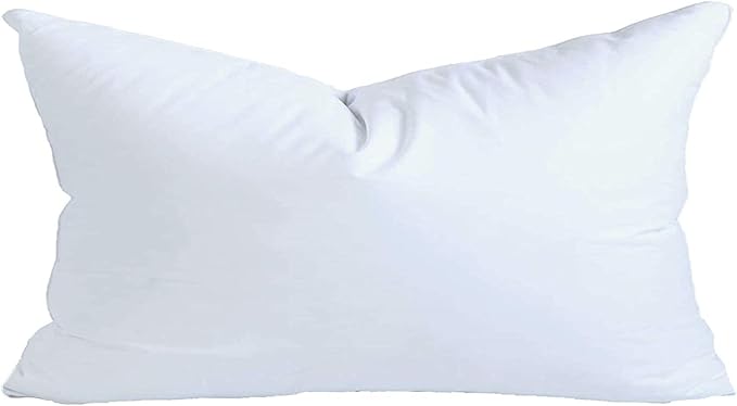 MoonRest® 12x18 Inch Synthetic Down Alternative Rectangle Pillow Insert Form Stuffer for Sofa Shams, Decorative Throw Pillow, Cushion and Bed Pillow Stuffing - Hypoallergenic 12“X 18”