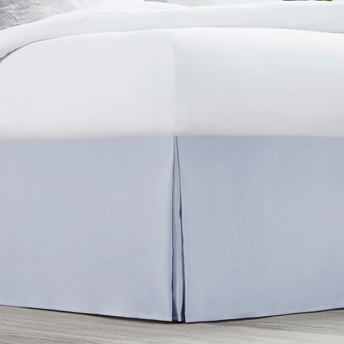Nestl Ice Blue Twin XL Bed Skirt - Twin XL Size Bed Skirt 14 Inch Drop - Brushed Microfiber Bed Skirts - Hotel Quality Pleated Bed Skirt - Shrinkage & Fade Resistant