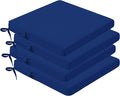 idee-home Outdoor Chair Cushions Set of 4, 17" x 16" Outdoor Seat Cushion Waterproof Patio Furniture with Ties, Dining Chair Pads
