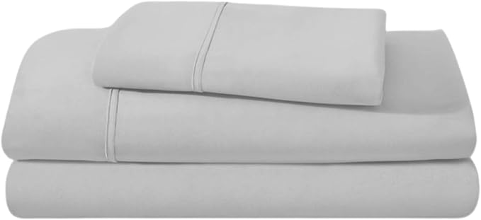 Twin Size Cot Sheet Set 31" x 75" x 9" 3 Piece - Cot Size Fitted Sheets fits Upto 9" with Narrow Twin/Camp Bunk/Rvs Bunk/Guest Beds/Trifold Mattress,Twin Sheet Set, Light Grey