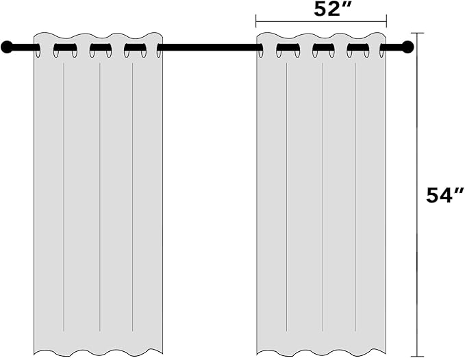 PrinceDeco 100% Blackout Curtains 54 Inch Length for Bedroom Faux Textured Linen Look Window Curtains Sun Heat Blocking Linen Curtains Thermal Insulated Burlap Curtain & Drapes, Set of 2, Glacier Grey