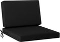 idee-home Outdoor Cushions for Patio Furniture, Outdoor Seat Cushion, Waterproof Couch Hampton Bay Deep Seat Replacement Chair Cushions for Garden Lawn Backyard Deck, 28.5 x 28.5 Black