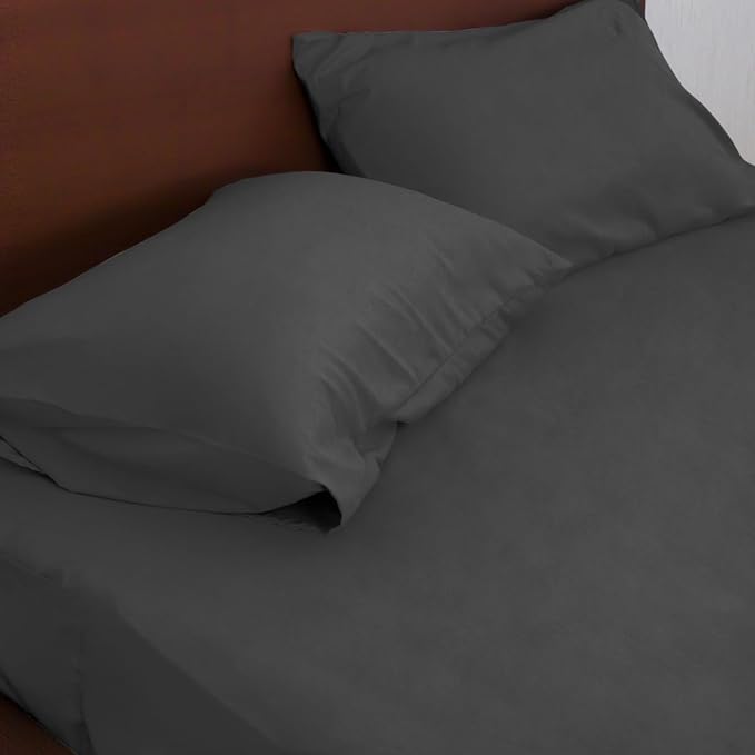 Moonsea Extra Deep Pocket Queen Sheet Sets for Air Mattress - Deep Pocket Sheets Queen Size Sets - Sheets with Pocket on Side - Easily Fits Extra Deep 16 in to 24 in Pillow Top (Black)