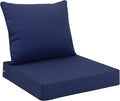 Favoyard Outdoor Seat Cushion Set 22 x 22 Inch Waterproof & Fade Resistant Patio Furniture Cushions with Removable Cover Deep Seat & Back Cushion with Handle and Adjustable Straps for Chair Sofa Couch