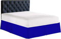 Bed Skirt - 100% Cotton 800 Thread Count Box Pleated Bed Skirt - Luxury Pleated Dust Ruffle, Hotel Quality Modern Bed Skirt, Easy Fit with 12 Inch Tailored Drop, Queen, Royal Blue