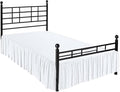 Ruffle Bed Skirt with Split Corners, Microfiber Dust Ruffled for a Perfectly Tailored Bedding Ensemble, Wrinkle and Fade Free, Easy Fit, King Size 15 Inch Drop, White