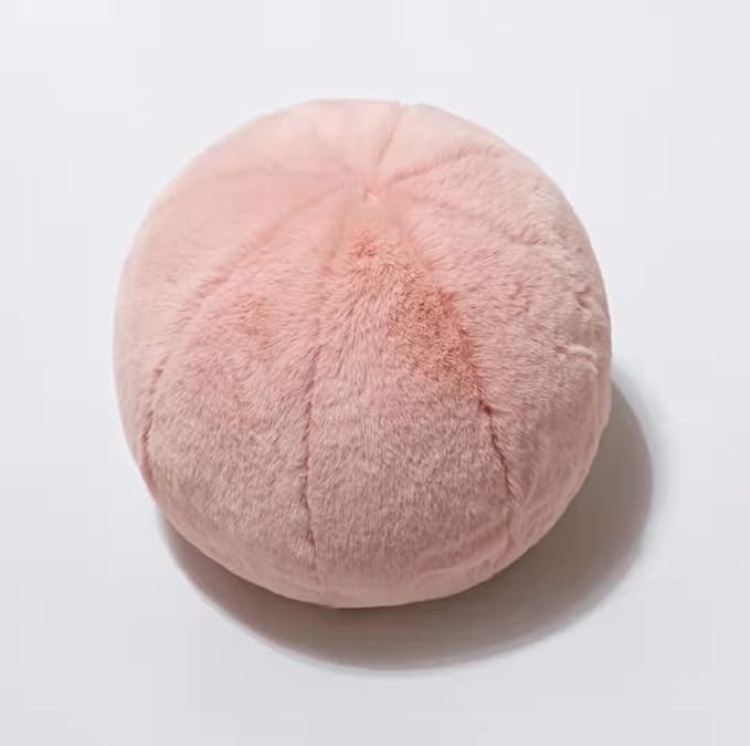MOJUN Plush Ball Pillow, Plush Round Throw Pillow Home Decoration Floor Pillow Cushion, Sphere Pillow for Chair Couch Sofa Bedroom Gift (13.77inch, Pink)